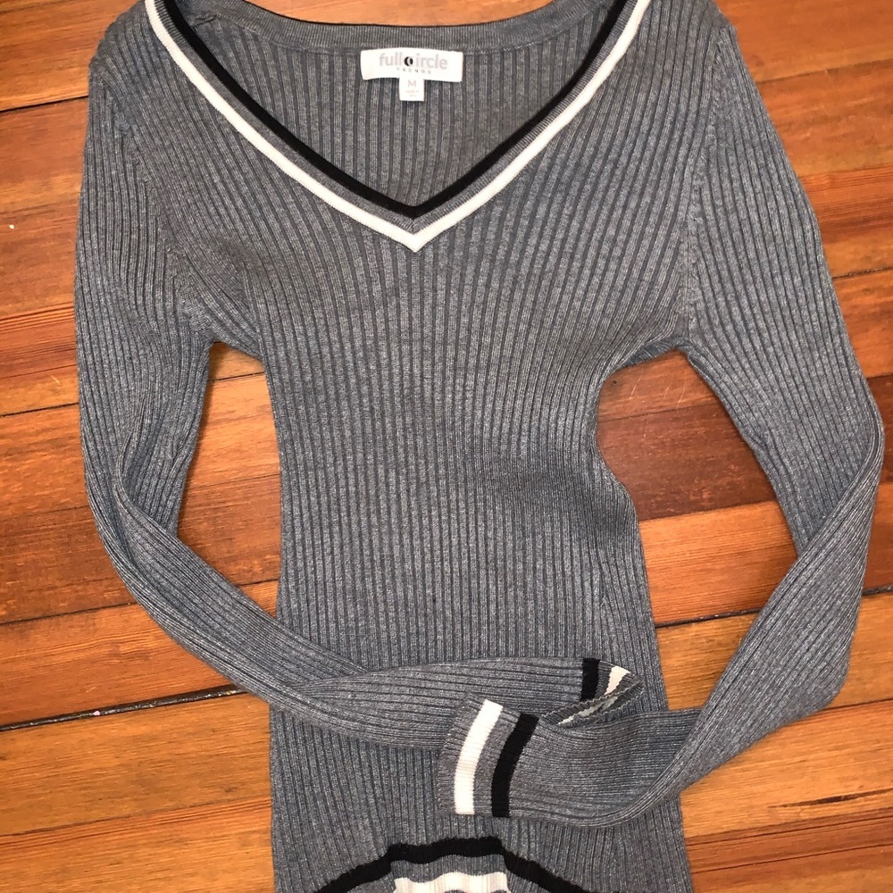 full circle stripped long sleeve shirt